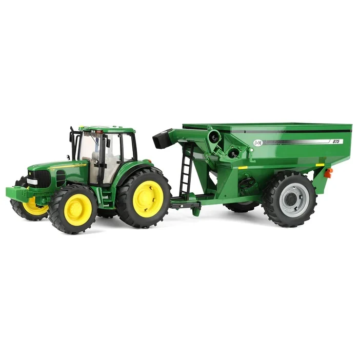 1:16 ERTL Big Farm John Deere 7430 Toy Tractor with J&M 875 Grain Cart 47681