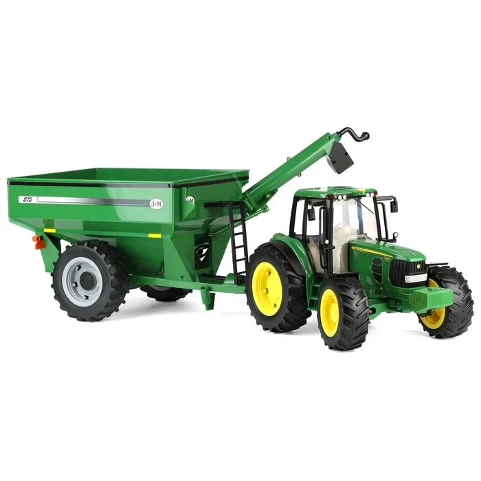 1:16 ERTL Big Farm John Deere 7430 Toy Tractor with J&M 875 Grain Cart 47681 - Image 2