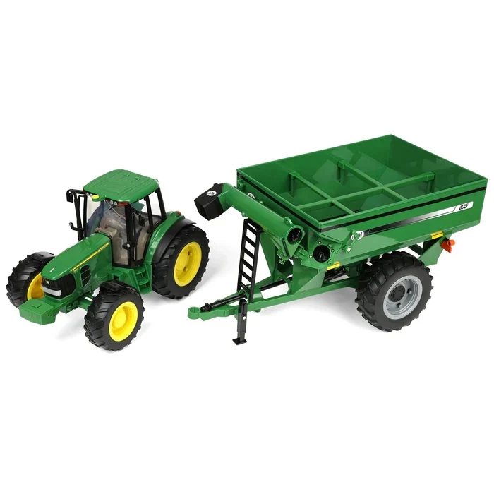 1:16 ERTL Big Farm John Deere 7430 Toy Tractor with J&M 875 Grain Cart 47681 - Image 3
