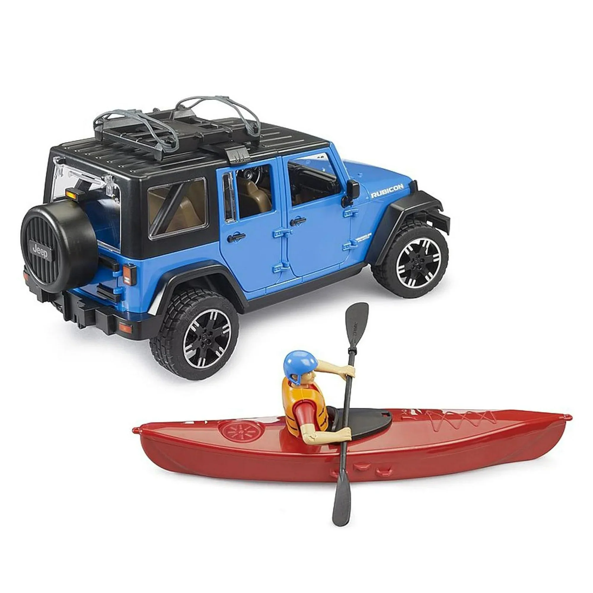 1:16 Jeep Wrangler Rubicon Unlimited with Kayak and Kayaker 2529 - Image 4