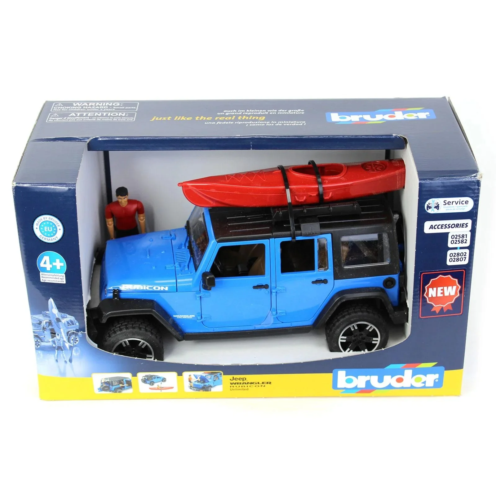 1:16 Jeep Wrangler Rubicon Unlimited with Kayak and Kayaker 2529 - Image 6
