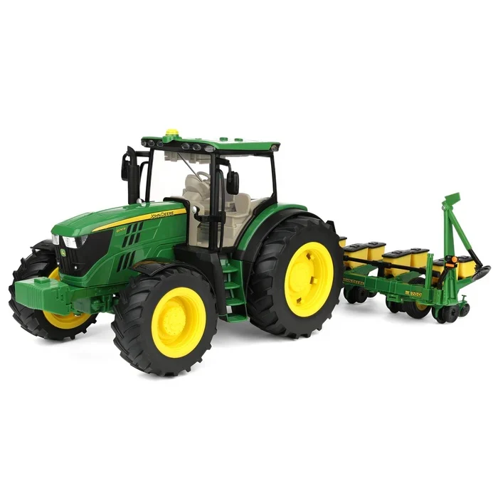 1:16 John Deere 6210R Toy Tractor with Lights & Sounds and 6 Row Planter, ERTL Big Farm Toy 47684