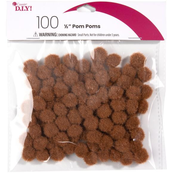 100-Pack Half Inch Pom Poms POMHLFIN - Image 3