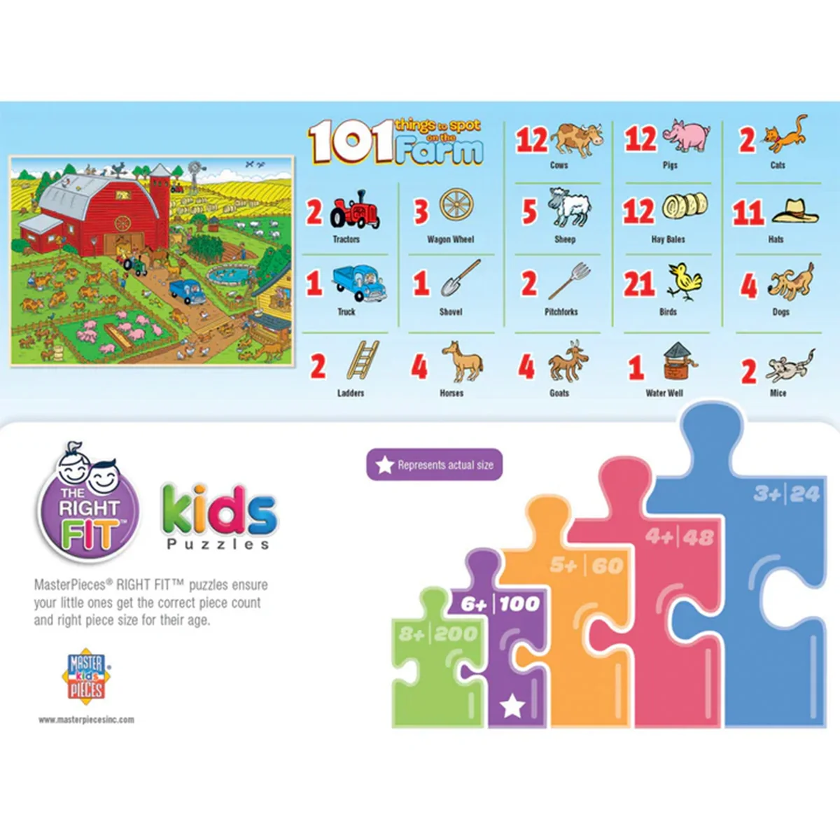 101 Things to Spot on a Farm - 101 PC Puzzle 11714 - Image 2