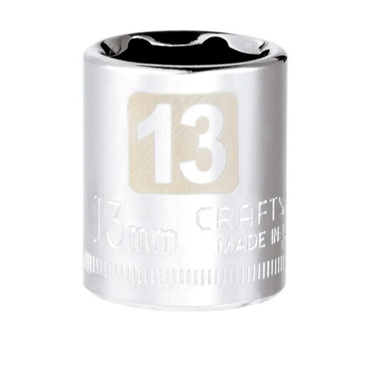 13 mm X 1/4 in. Drive Metric 6 Point Standard Shallow Socket 1 Pc