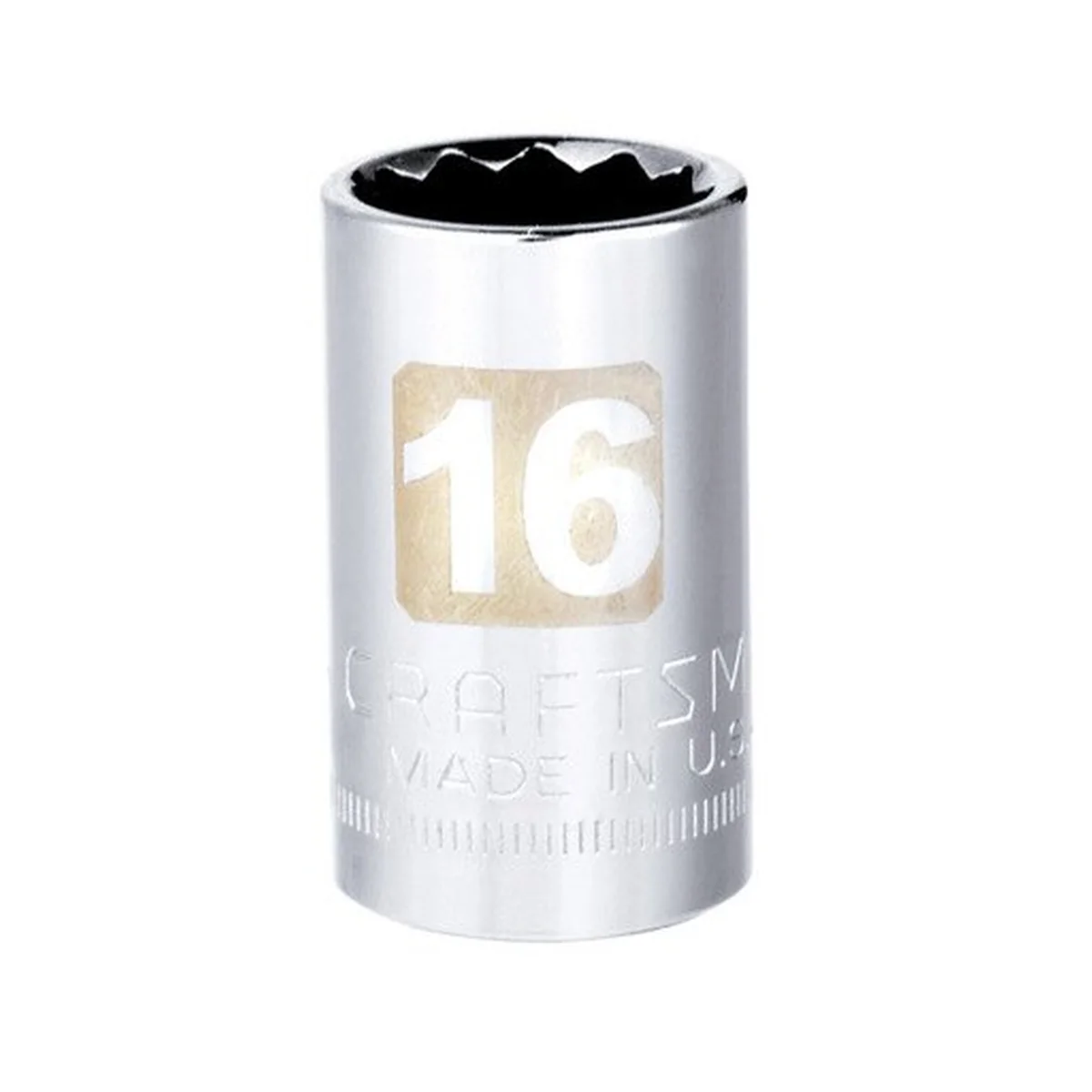 16 mm X 1/2 in. Drive Metric 12 Point Standard Socket 1 Pc