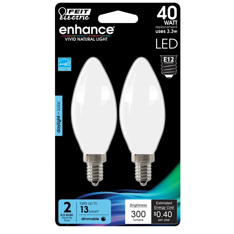 2-Pack 40W Torpedo Tip Frost Enhance LED Light Bulbs BPCTF409 - Image 2