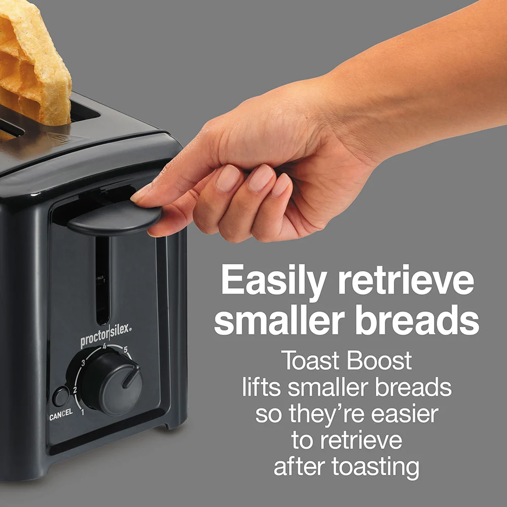 2-Slice Black Toaster 22624 - Image 5
