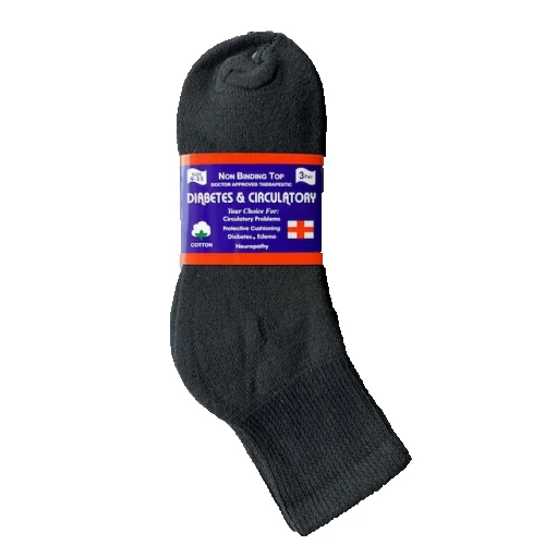 3-Pack Diabetic Quarter Socks - Image 2