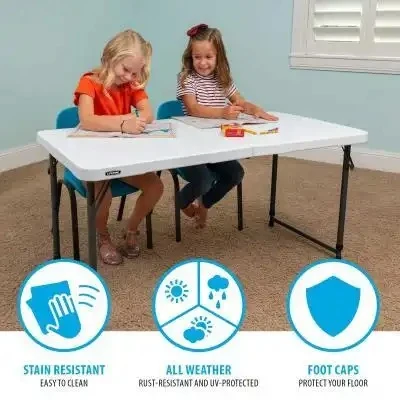 4-Foot Adjustable Fold-in-Half Commercial Table 4428 - Image 5