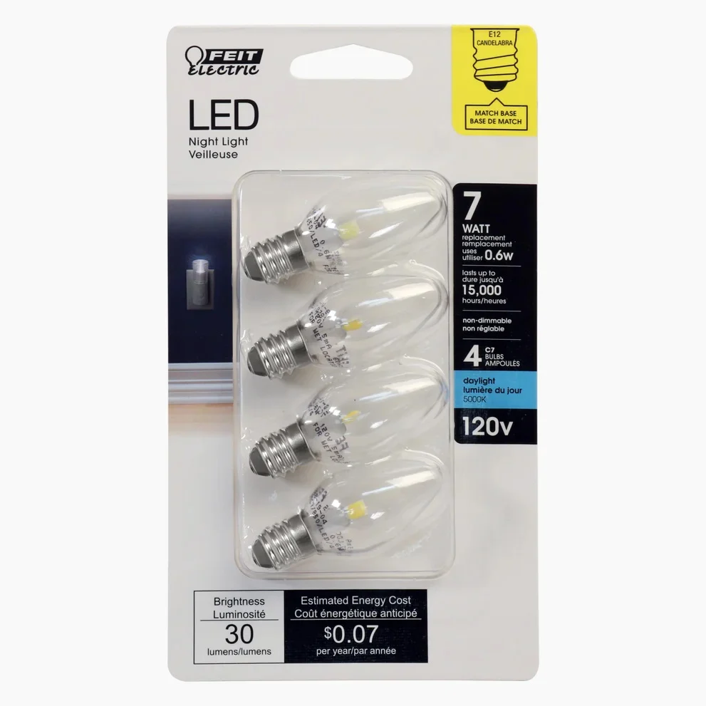 4-Pack 7W LED Night Light Bulbs BP7C7 - Image 2