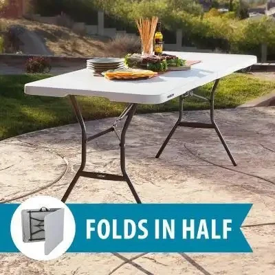 6-Foot Fold-in-Half Commercial Table 5011 - Image 3