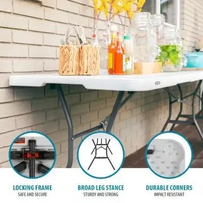 6-Foot Fold-in-Half Commercial Table 5011 - Image 4