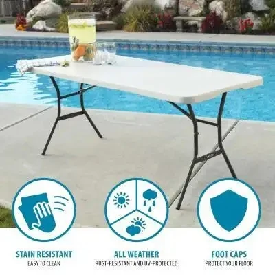 6-Foot Fold-in-Half Commercial Table 5011 - Image 6