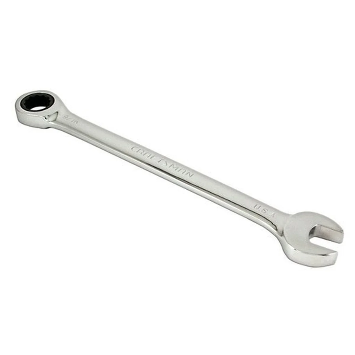 9/16 in. 12 Point SAE Ratcheting Wrench 8.8 in. L 1 Pc