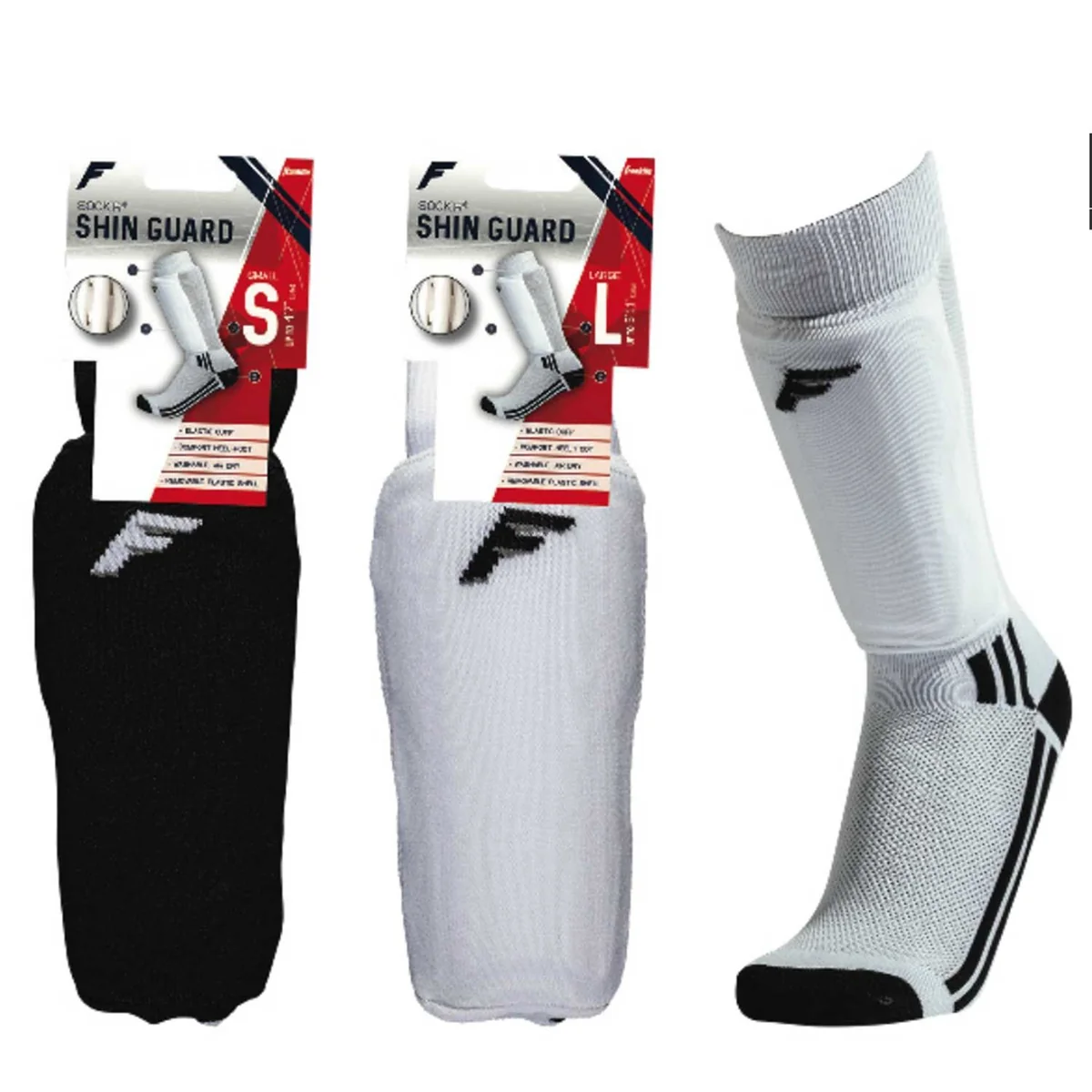 ACD-2 Sock'r Poly Shin Guards Assorted 5454S5