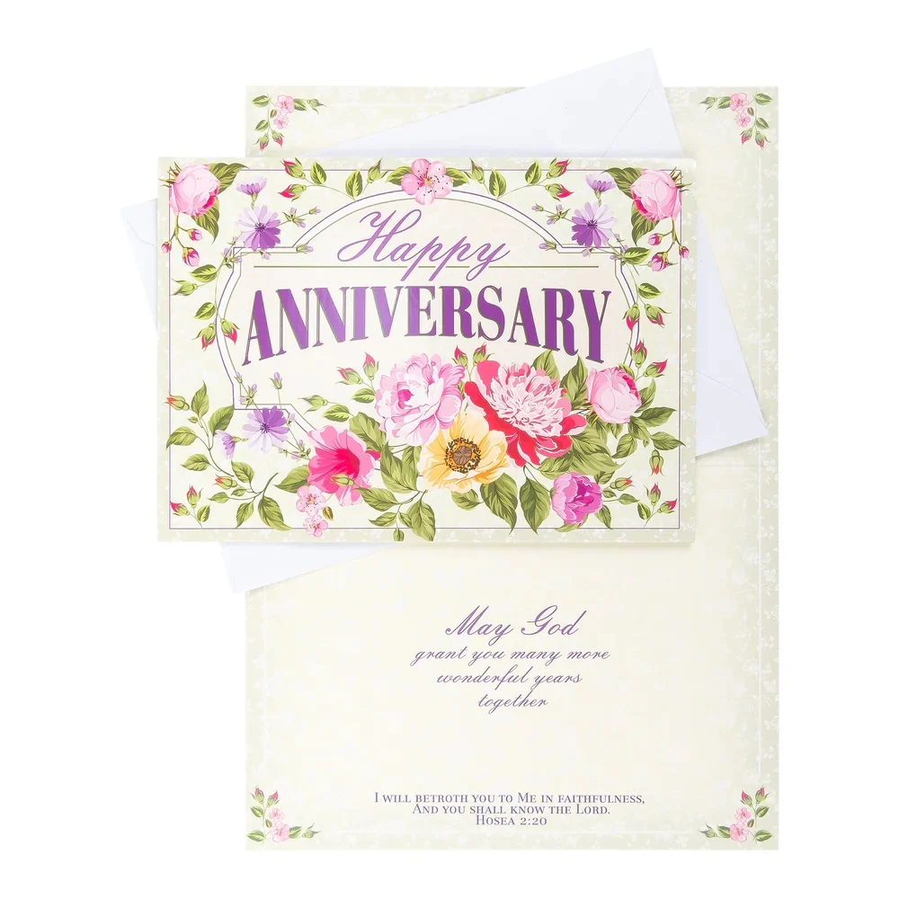 Anniversary Floral Sprays Boxed Cards 28655N - Image 3