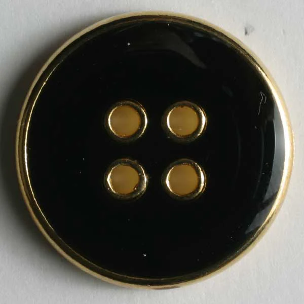 Antique Black and Gold Classic 4 Hole Buttons