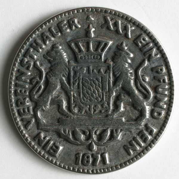 Antique Silver Coin Metal Button 1995