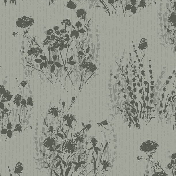 Au Natural Collection Floral Silhouettes Cotton Fabric 17819 - Image 2