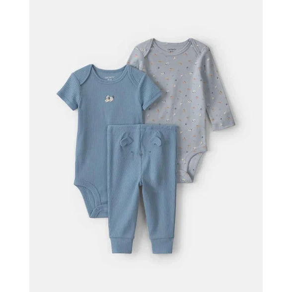 Baby Boys' 3-Piece Bodysuit and Pant Set 1V25