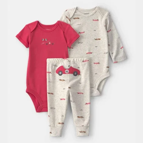 Baby Boys' 3-Piece Bodysuit and Pant Set 1V25 - Image 3