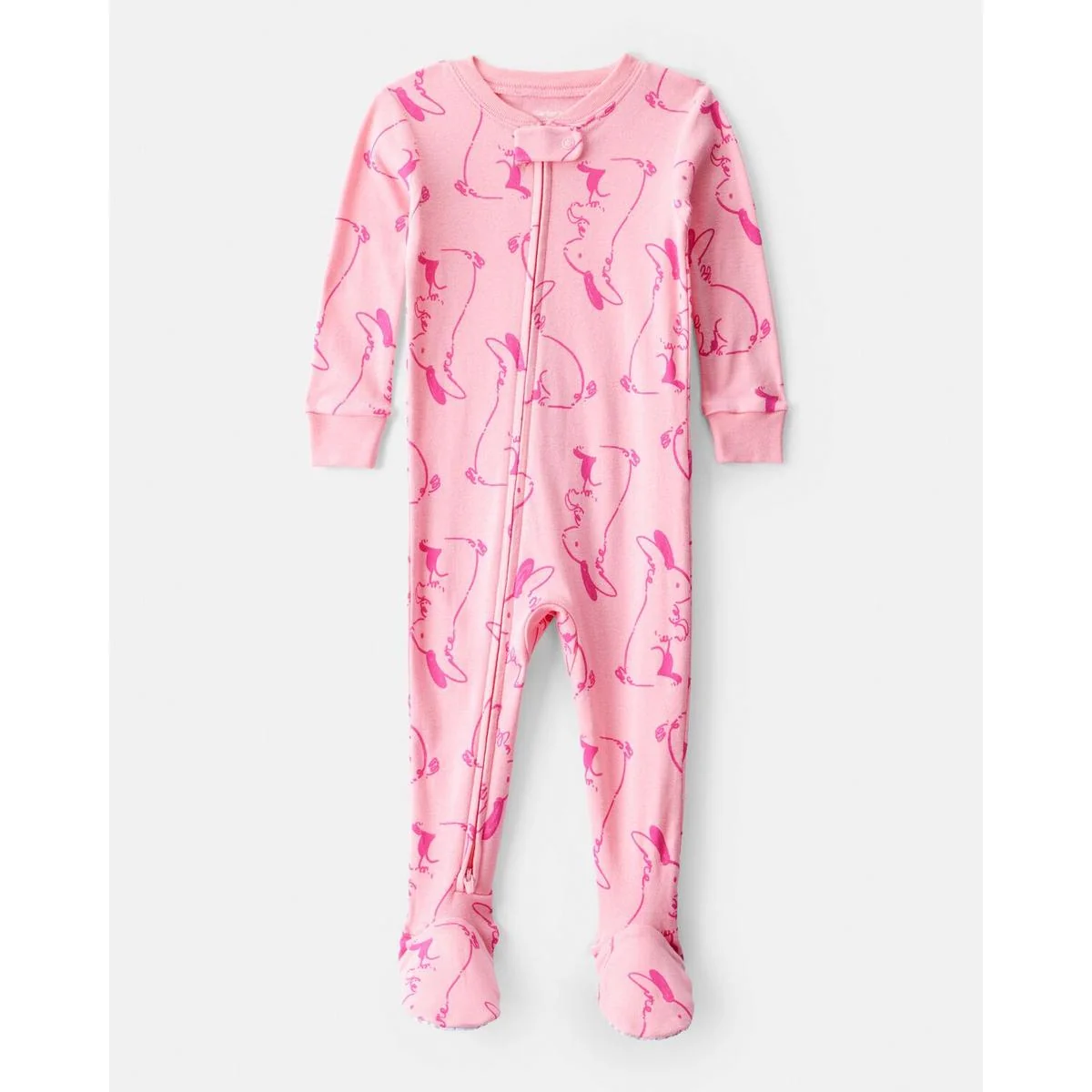 Baby Girl 100% Cotton Snug Fit 2-Way Zip Footie 1-Piece Pajamas 1U094110