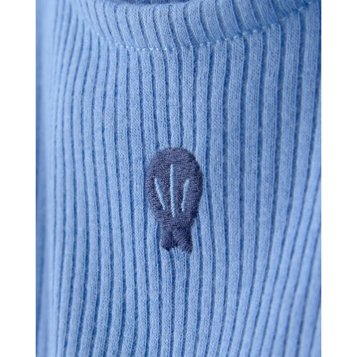 Baby Girl Seashell Short-Sleeve Bodysuit Dress - Blue - Image 3