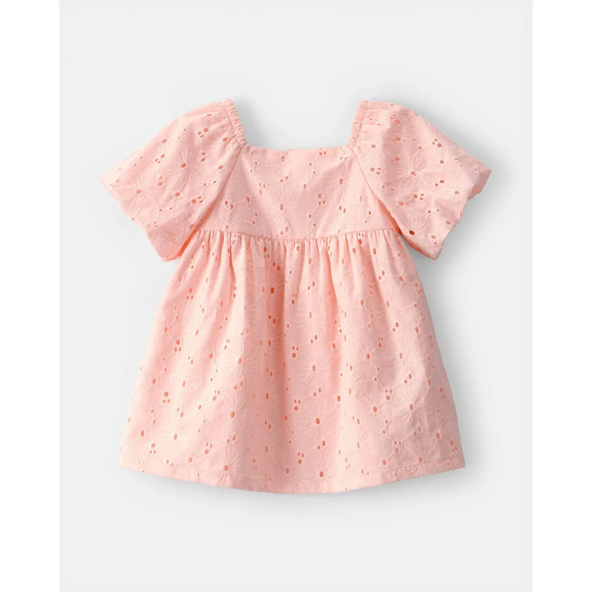 Baby Girl Short-Sleeve Eyelet Dress - Pink 1U620310