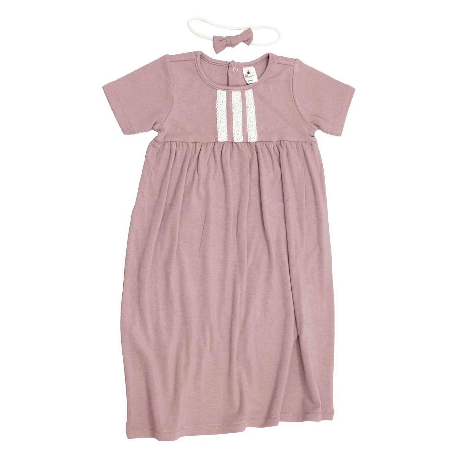 Baby Girls' Summer Knit Dress with Headband A300 - Image 2