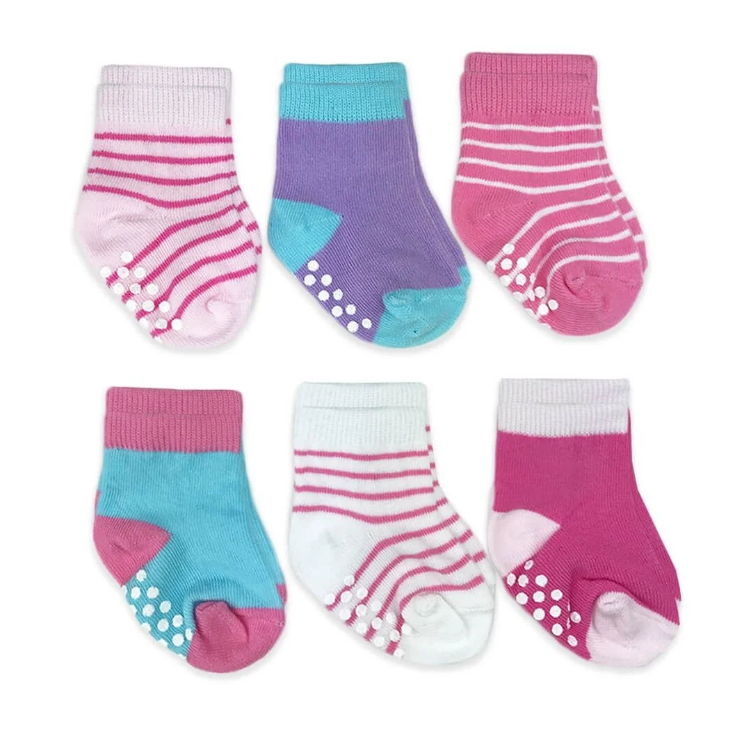 Baby Non-Skid Crew Socks 6 Pack 62106 - Image 2