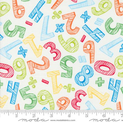 Back to School Collection Numbers Cotton Fabric 20893