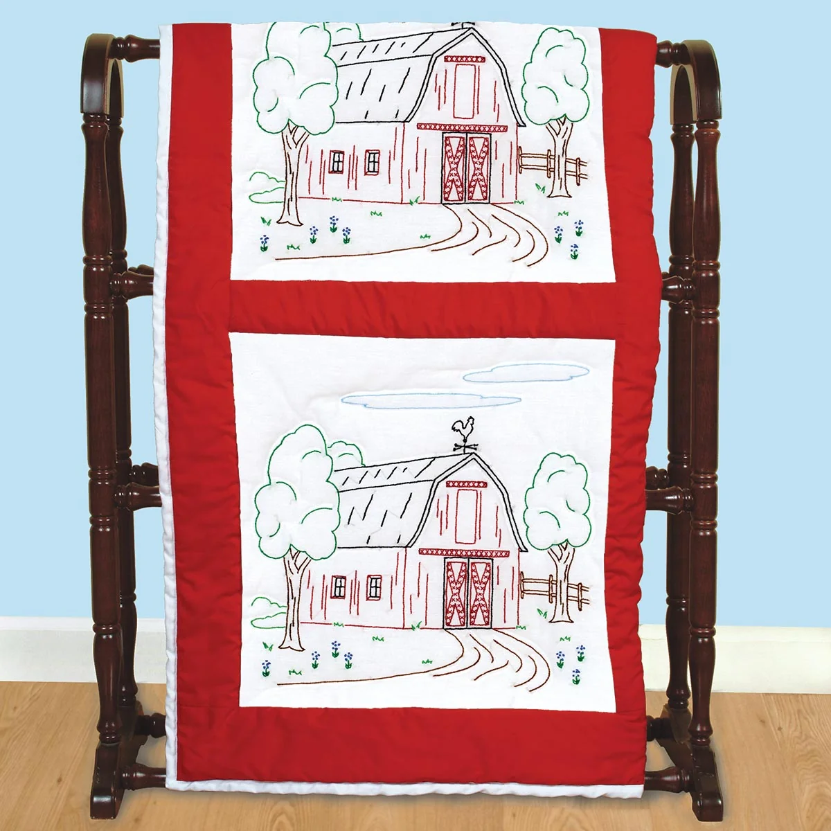 Barn 18-inch Quilt Blocks Cross Stitch & Embroidery Design 732-749 - Image 2