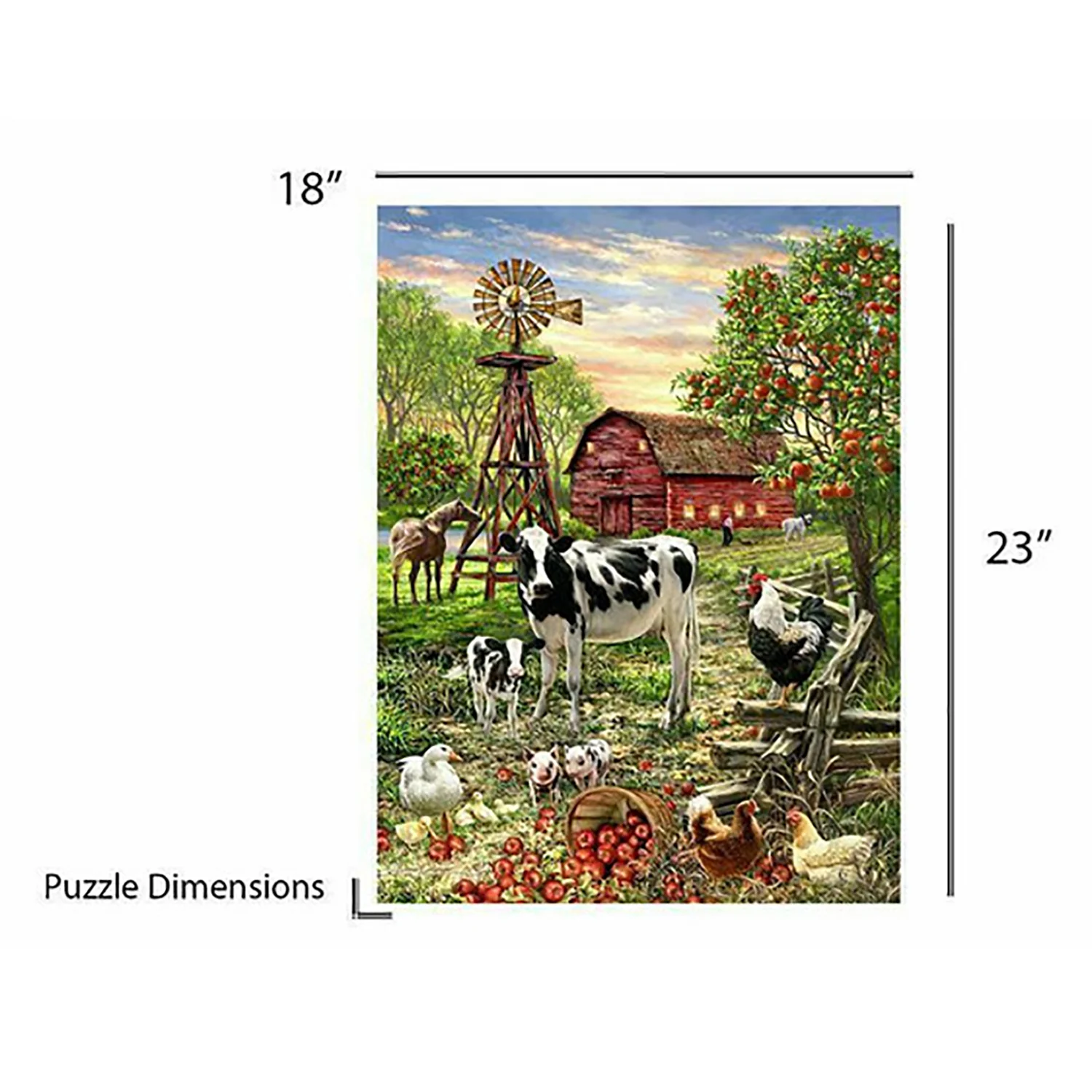 Barnyard Animals 500-Piece Puzzle 33-01599 - Image 3