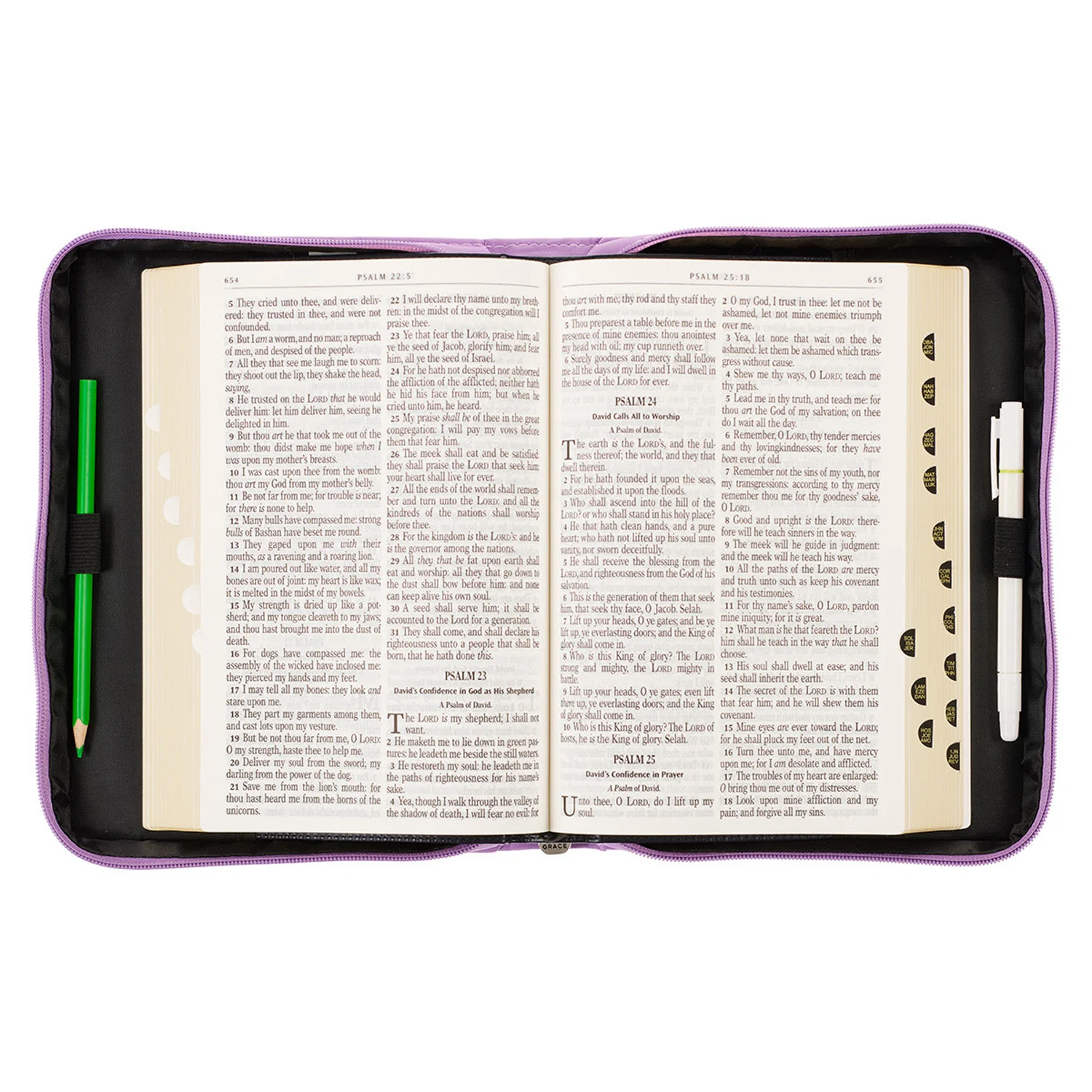 Be Still & Know Purple Laurel Faux Leather Fashion Bible Cover - Psalm 46:10 BBM730 - Image 4