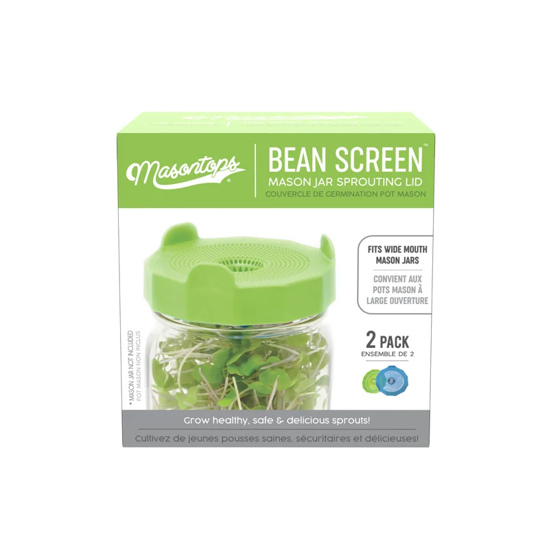 Bean Screen Lid for Mason Jars 2-pack BS2WGB