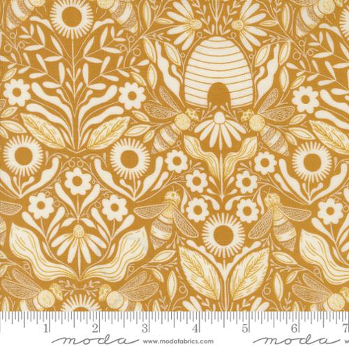 Bee Garden Collection Beehive Melody Cotton Fabric 48414 - Image 2