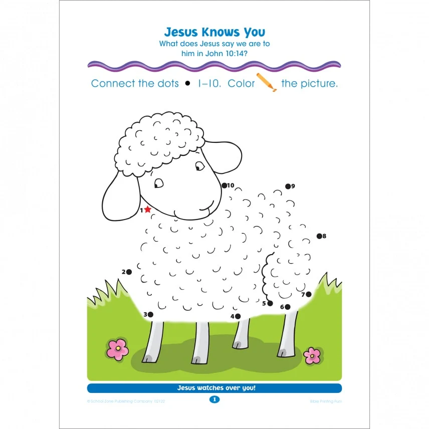 Bible Dot to Dot Preschool Workbook 02122 - Image 4