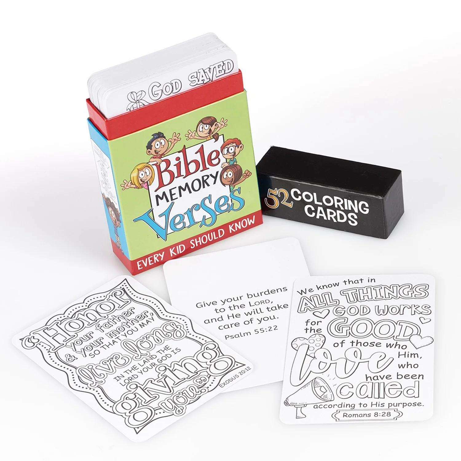 Bible Memory Verses Coloring Cards CBX011 - Image 3
