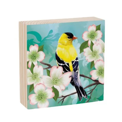 Bird Wooden Block Decor TA - Image 2