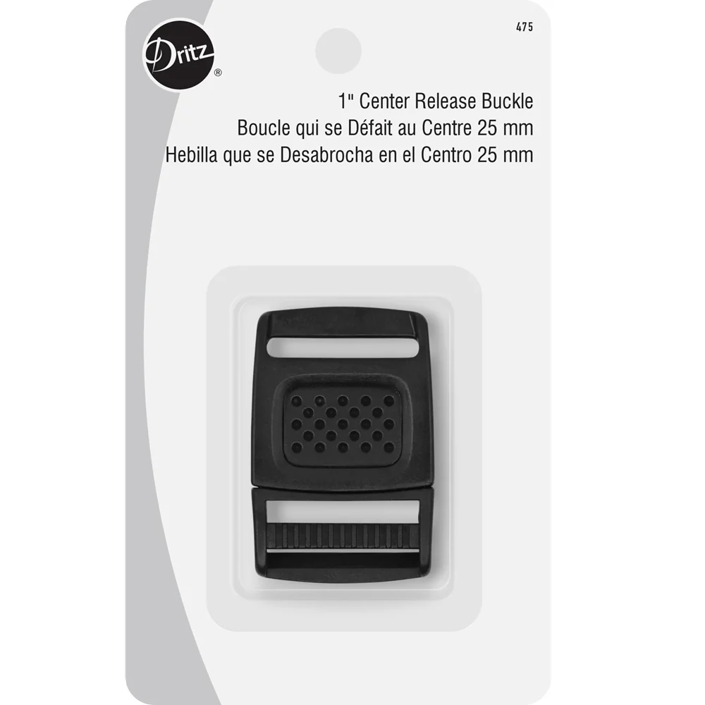 Black Center Release Buckle S-475