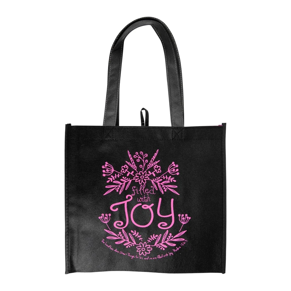 Black Filled with Joy Eco Tote 26451 - Image 2