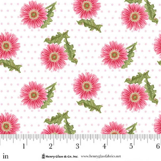 Bloomscape Collection Flowers and Dots Cotton Fabric 2440