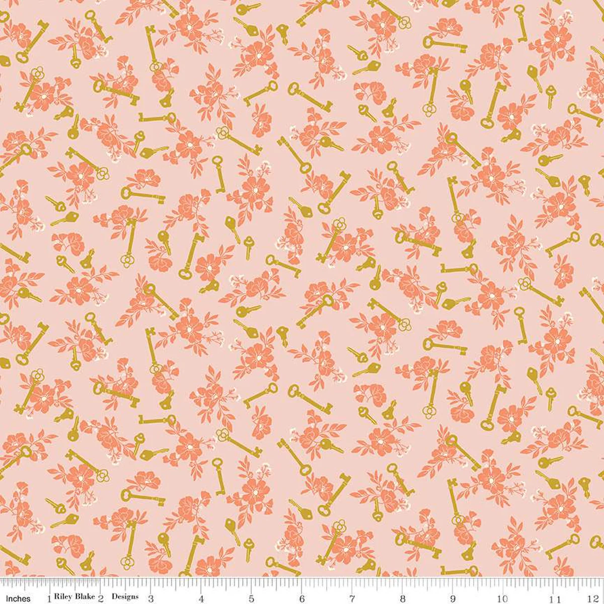 Blossom Lane Collection Keys Cotton Fabric C14004