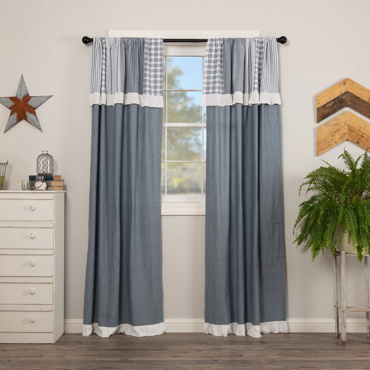 Blue Sawyer Mill Curtains - Image 2