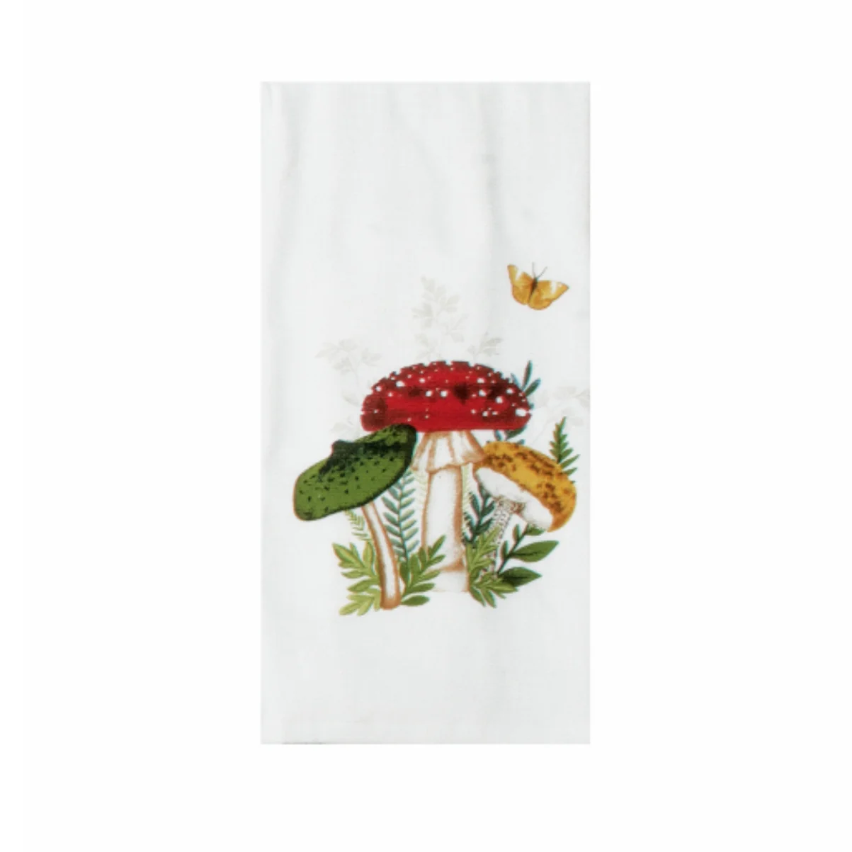 Botanical Mushrooms Embroidered Flour Sack Towel R8216