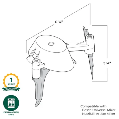 Bowl Scraper with Metal Whip Driver MUZ6BS2 - Image 2
