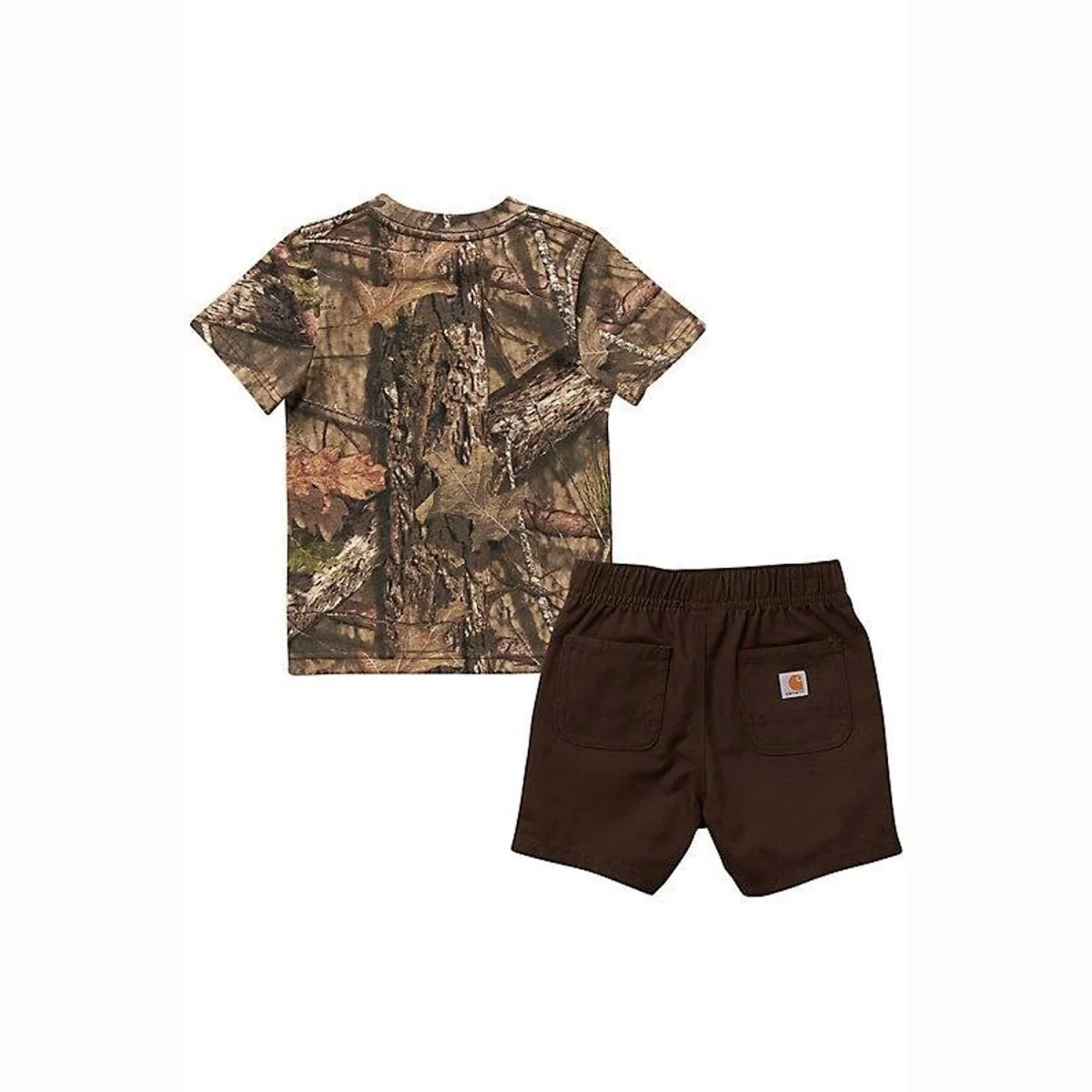Boy's Short-Sleeve Camo T-Shirt & Brown Shorts Set CG8799 - Image 2
