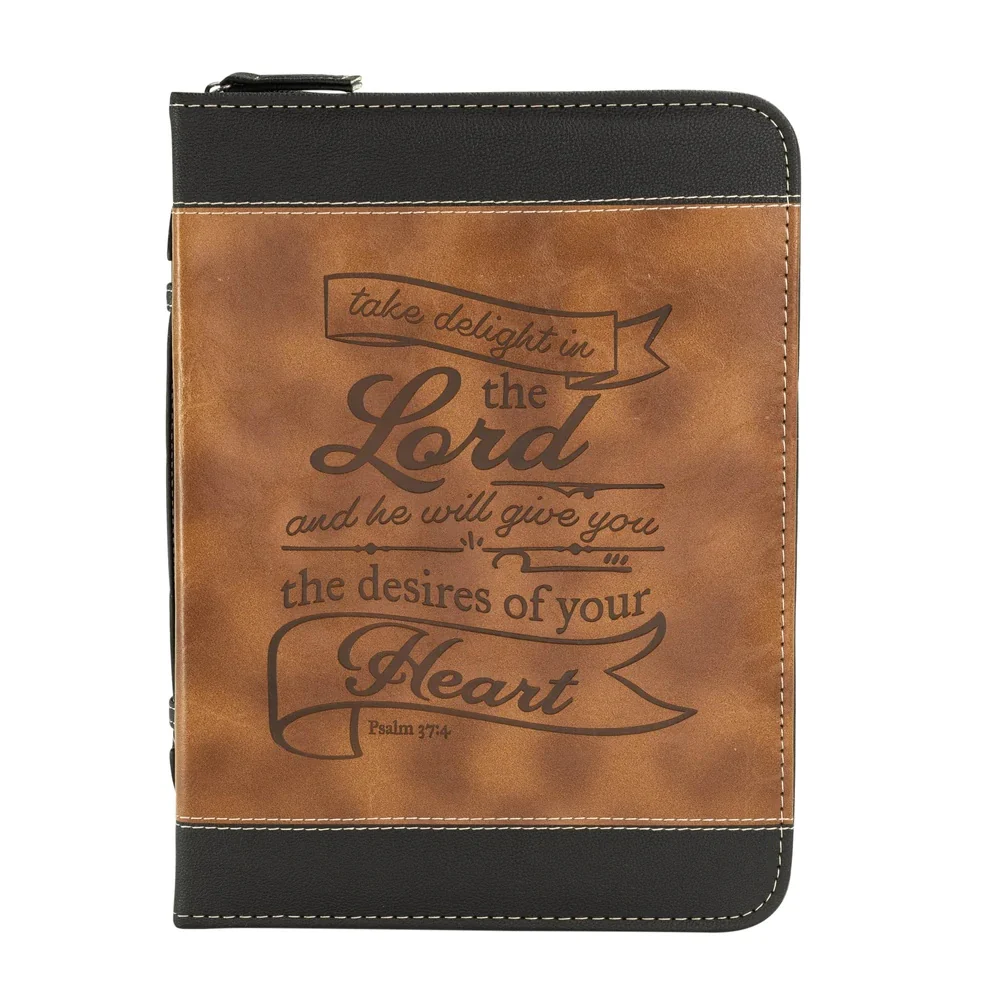 Brown & Black Take Delight in the Lord Bible Cover 28376 - Image 2