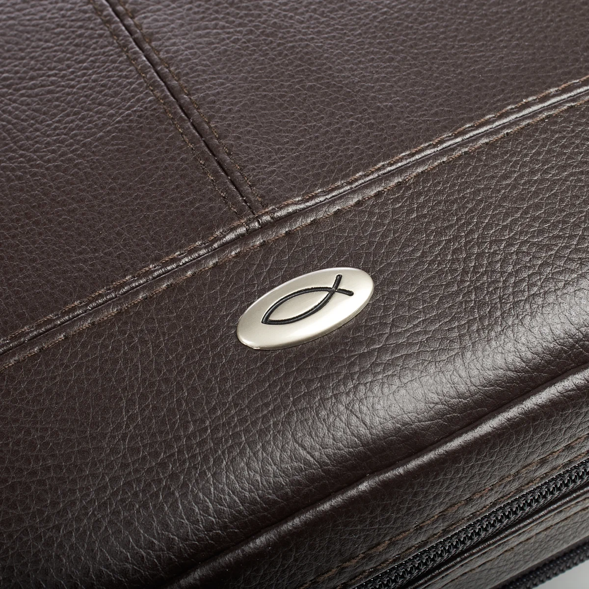 Brown Faux Leather Organizer Bible Cover BBM457 - Image 6